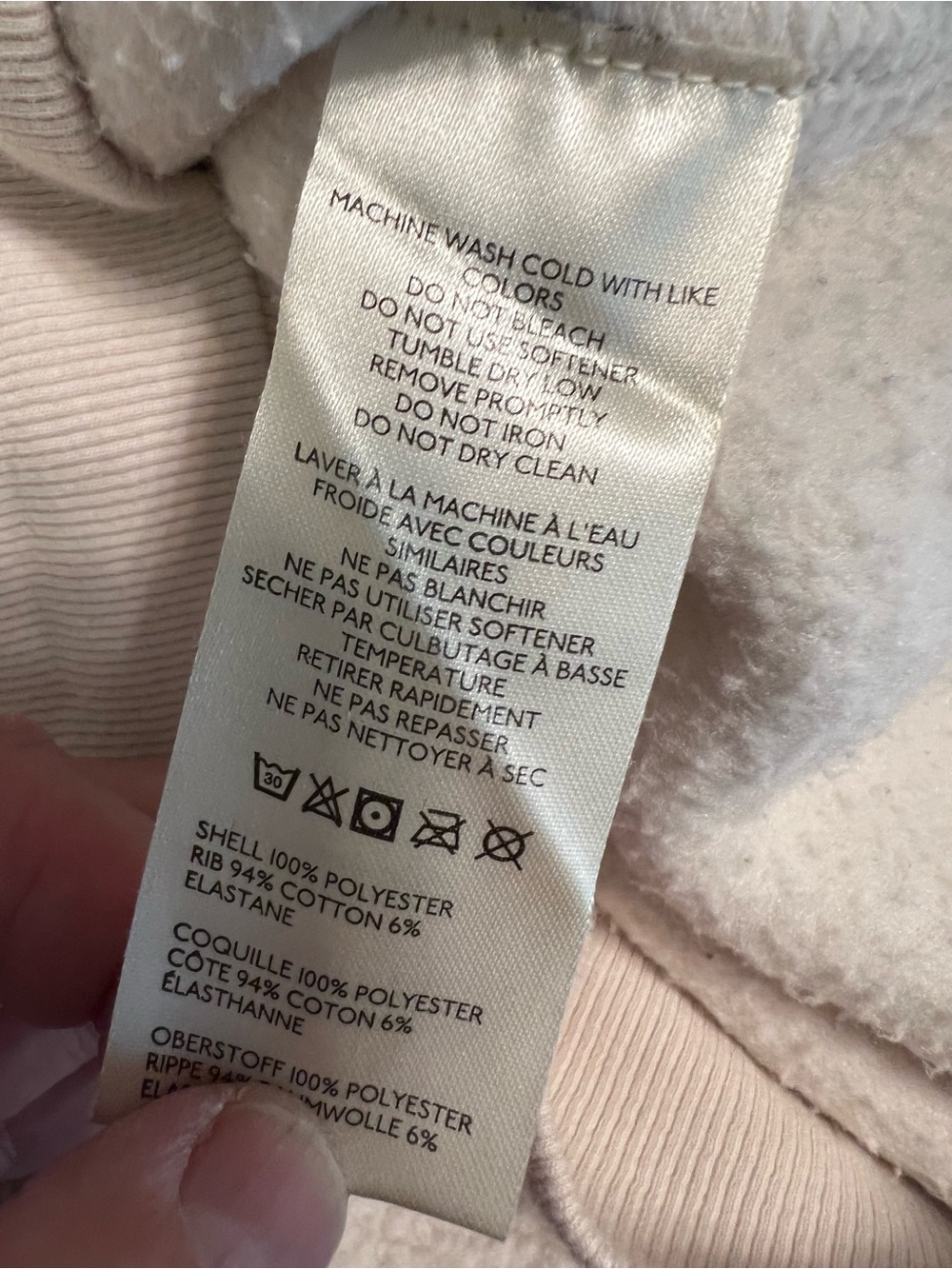 Pilcro Anthropologie Off White Sherpa Pullover Sweatshirt Balloon Sleeve M #2648 - Picture 4 of 10